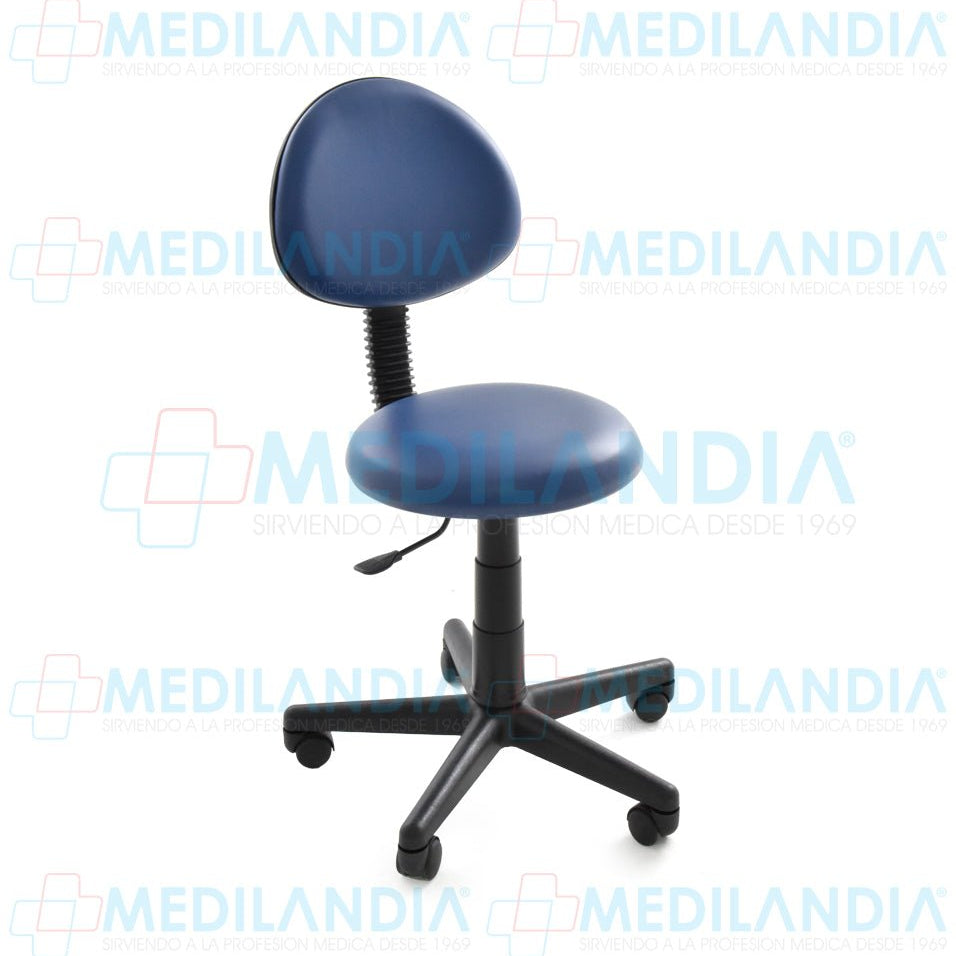 Banco giratorio neumático con respaldo, tapizado - Banco giratorio - CIIASA - MEDILANDIA | Tienda de productos médicos