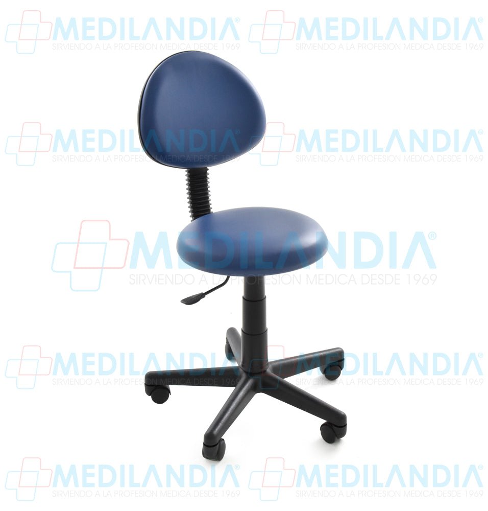 Banco giratorio neumático con respaldo, tapizado - Banco giratorio - CIIASA - MEDILANDIA | Tienda de productos médicos