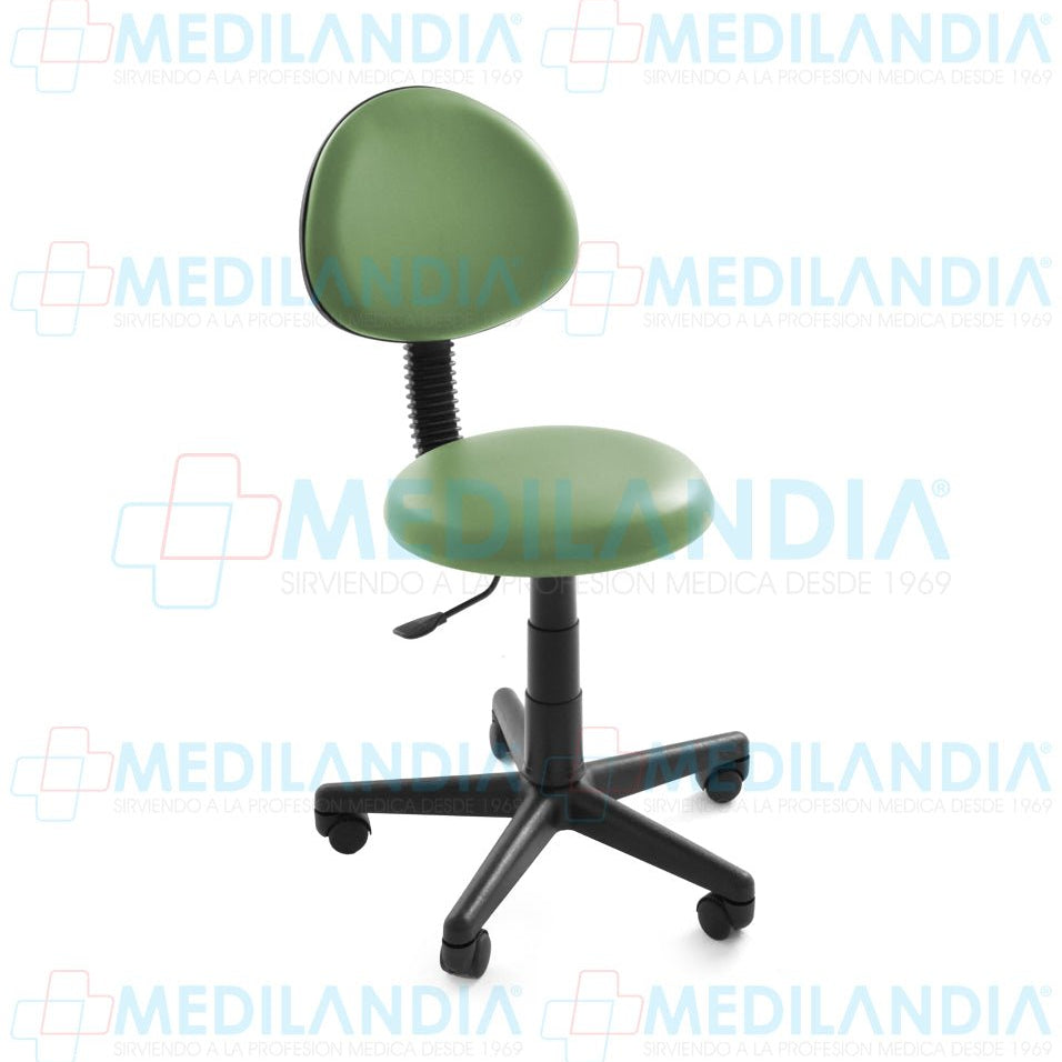 Banco giratorio neumático con respaldo, tapizado - Banco giratorio - CIIASA - MEDILANDIA | Tienda de productos y equipos médicos de calidad en México | Soluciones profesionales para clínicas, hospitales y consultorios.