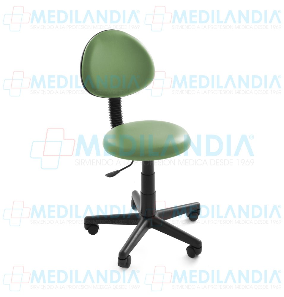 Banco giratorio neumático con respaldo, tapizado - Banco giratorio - CIIASA - MEDILANDIA | Tienda de productos y equipos médicos de calidad en México | Soluciones profesionales para clínicas, hospitales y consultorios.