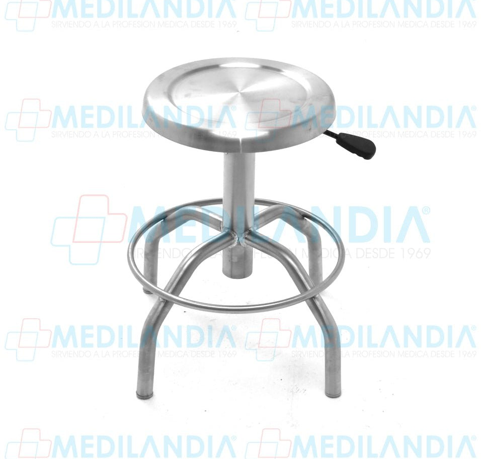Banco giratorio sin ruedas acero inoxidable neumático - Banco giratorio - MEDILANDIA - MEDILANDIA | Tienda de productos médicos