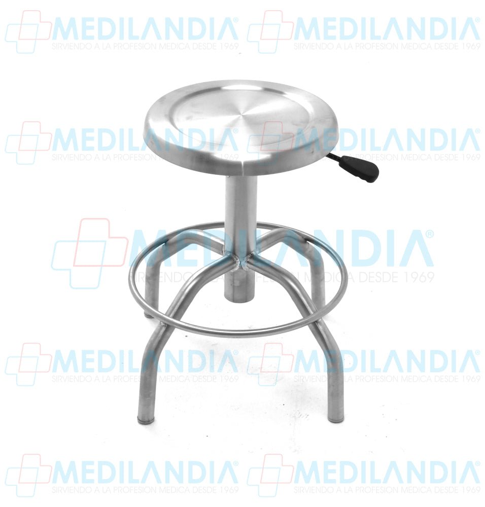Banco giratorio sin ruedas acero inoxidable neumático - Banco giratorio - MEDILANDIA - MEDILANDIA | Tienda de productos médicos