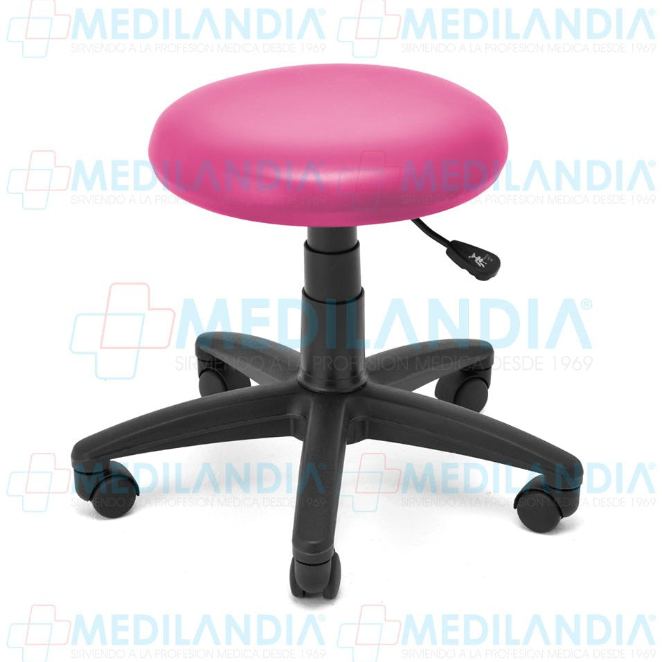Banco giratorio tapizado con ruedas neumático - Banco giratorio - CIIASA - MEDILANDIA | Tienda de productos médicos