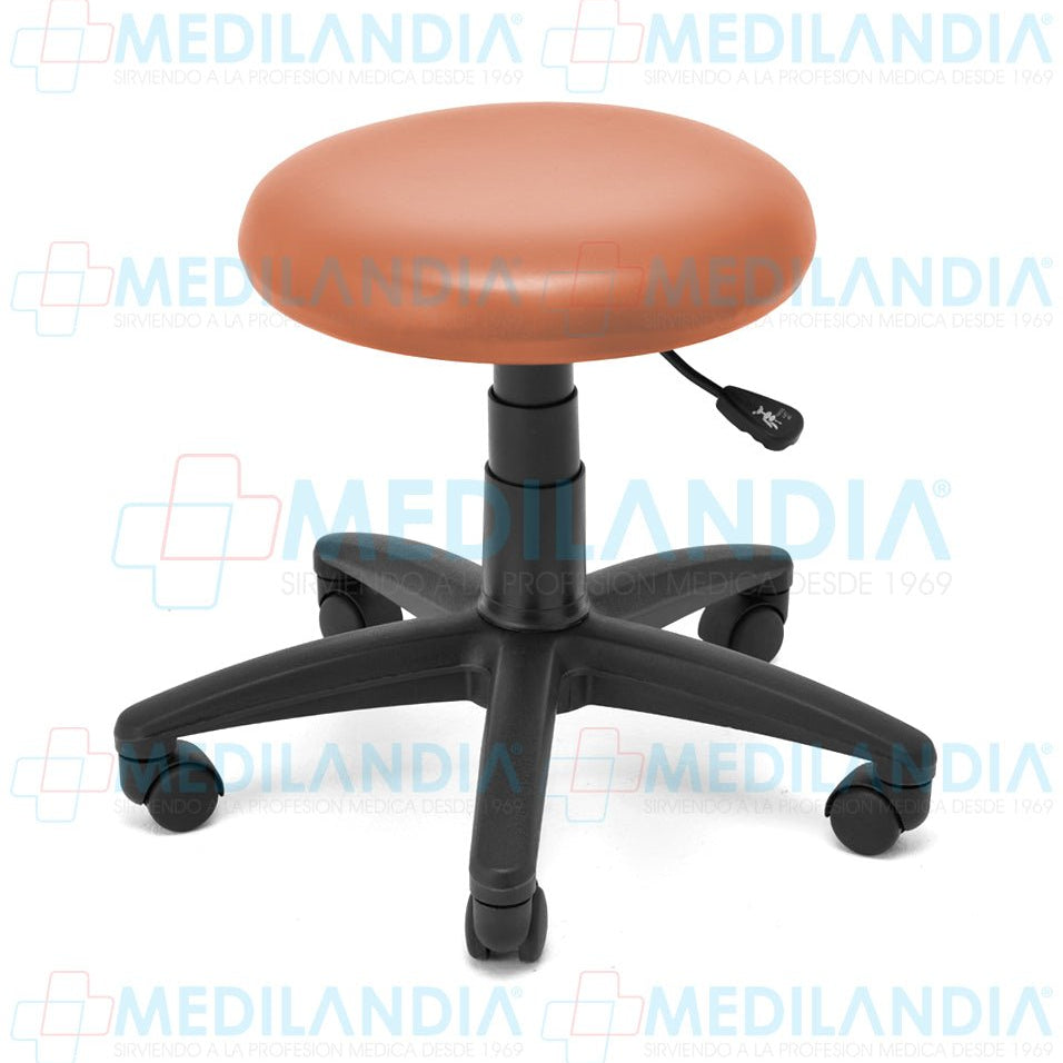 Banco giratorio tapizado con ruedas neumático - Banco giratorio - CIIASA - MEDILANDIA | Tienda de productos médicos