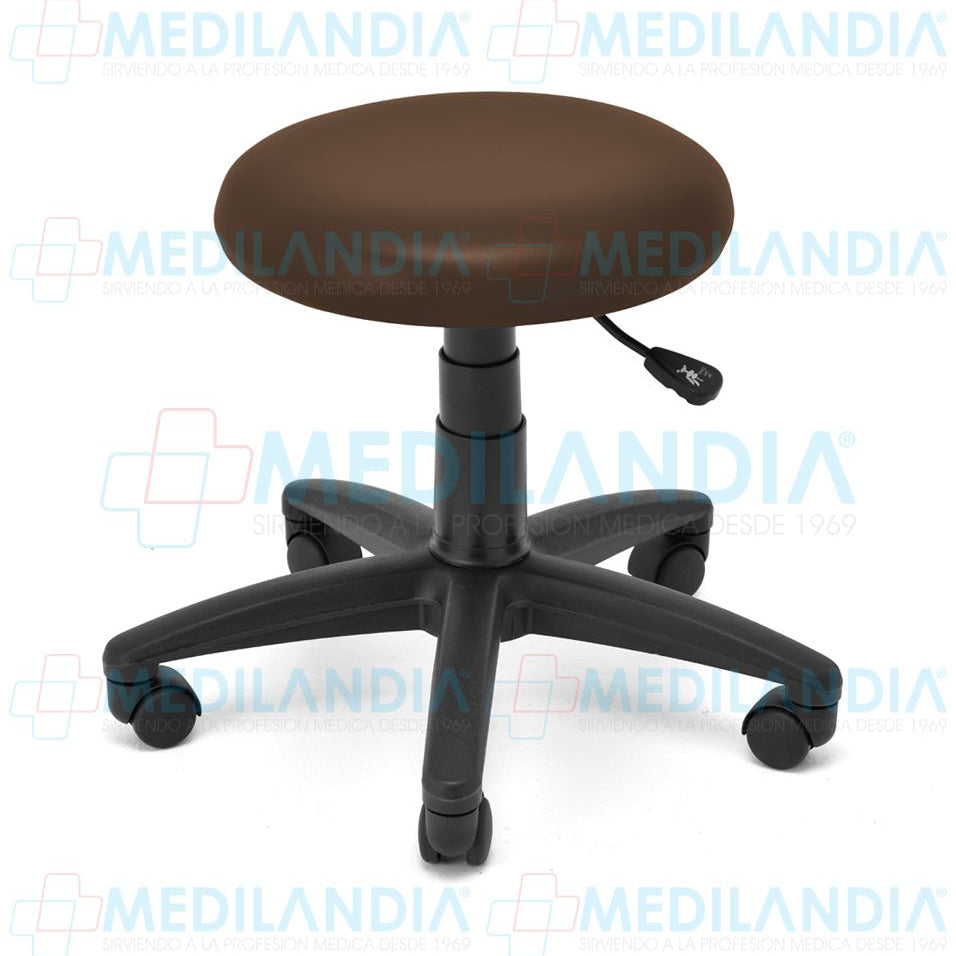 Banco giratorio tapizado con ruedas neumático - Banco giratorio - CIIASA - MEDILANDIA | Tienda de productos médicos