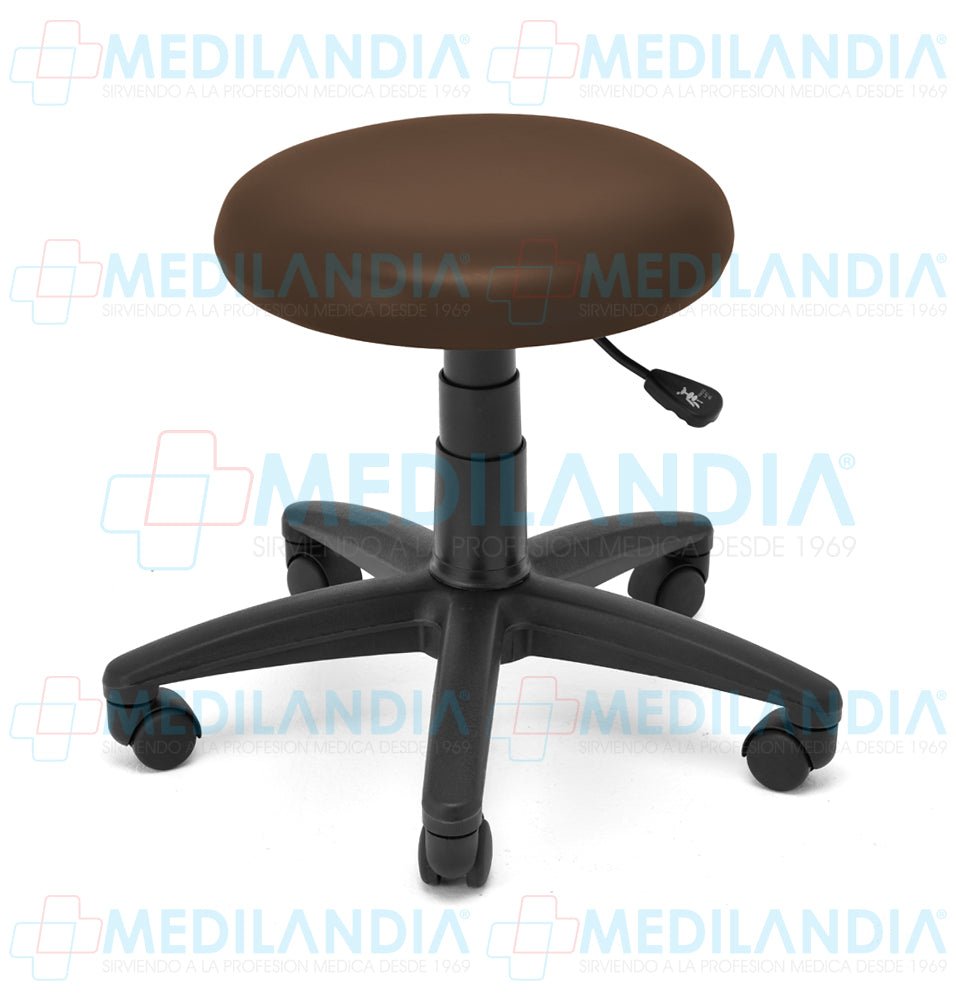 Banco giratorio tapizado con ruedas neumático - Banco giratorio - CIIASA - MEDILANDIA | Tienda de productos médicos