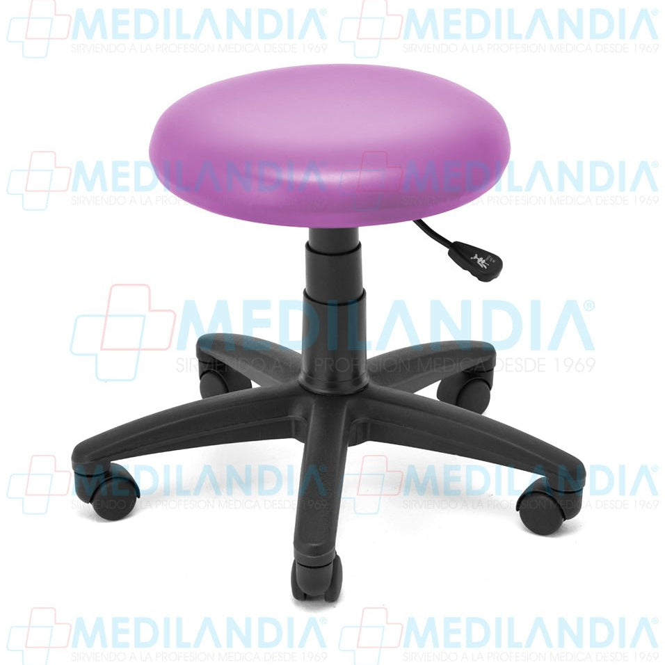 Banco giratorio tapizado con ruedas neumático - Banco giratorio - CIIASA - MEDILANDIA | Tienda de productos médicos