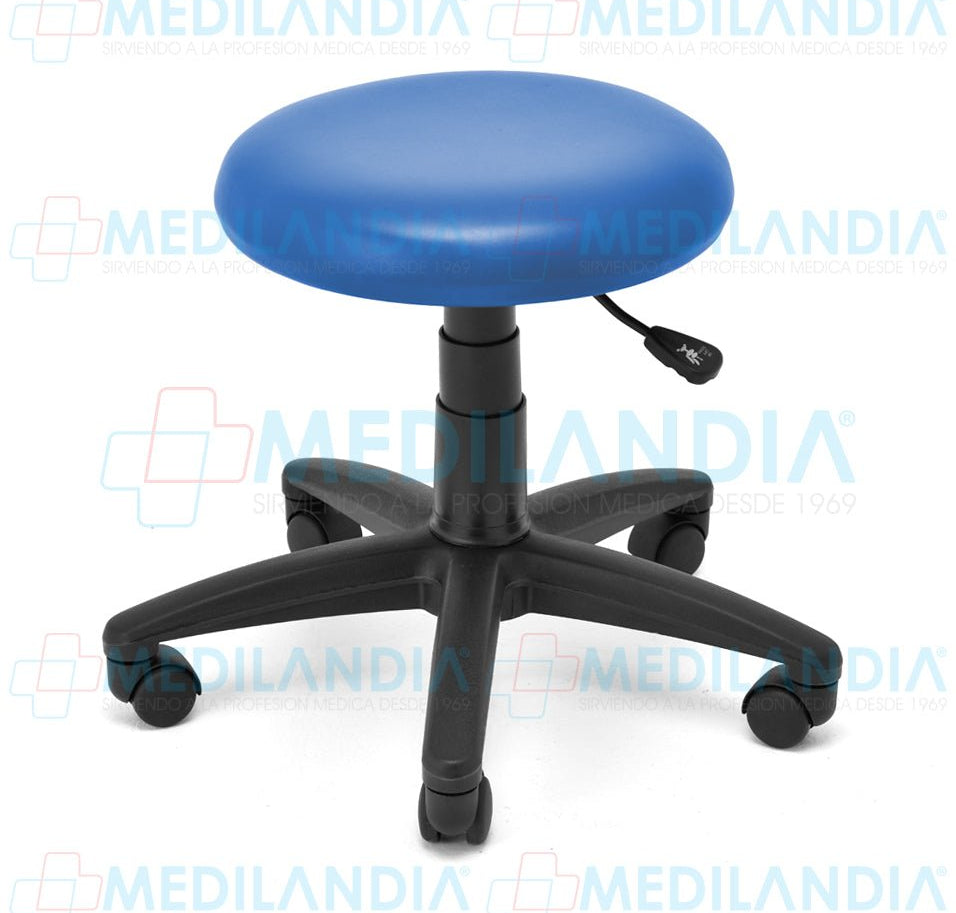 Banco giratorio tapizado con ruedas neumático - Banco giratorio - CIIASA - MEDILANDIA | Tienda de productos médicos
