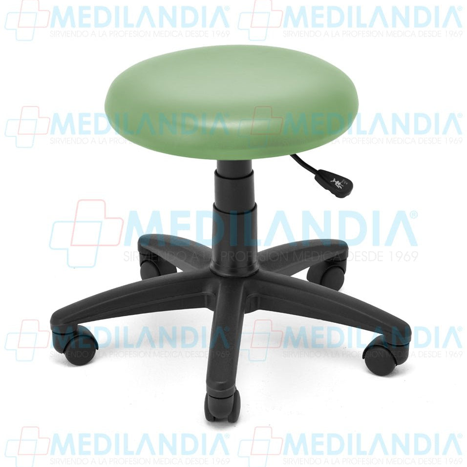 Banco giratorio tapizado con ruedas neumático - Banco giratorio - CIIASA - MEDILANDIA | Tienda de productos médicos