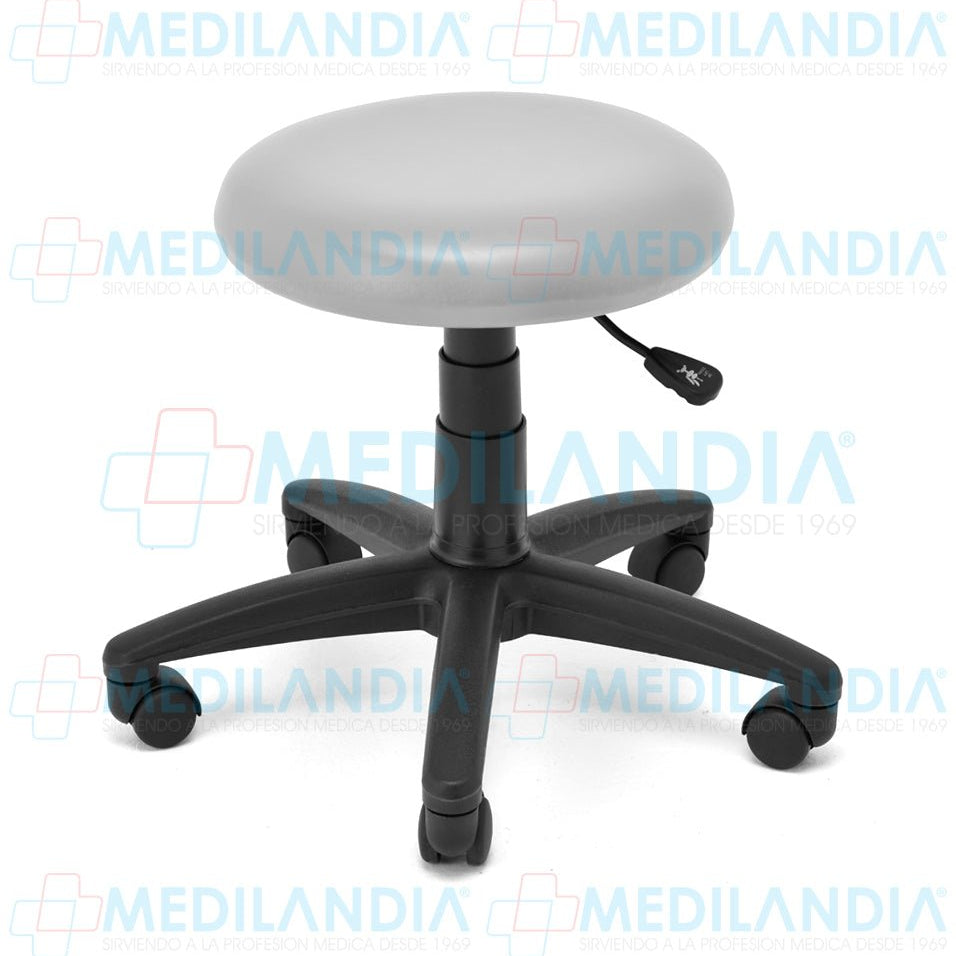 Banco giratorio tapizado con ruedas neumático - Banco giratorio - CIIASA - MEDILANDIA | Tienda de productos médicos