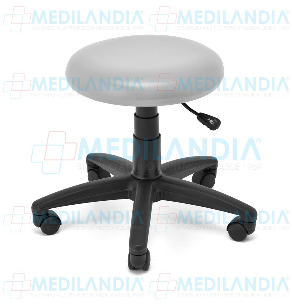 Banco giratorio tapizado con ruedas neumático - Banco giratorio - CIIASA - MEDILANDIA | Tienda de productos médicos