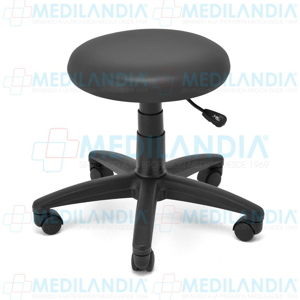 Banco giratorio tapizado con ruedas neumático - Banco giratorio - CIIASA - MEDILANDIA | Tienda de productos médicos