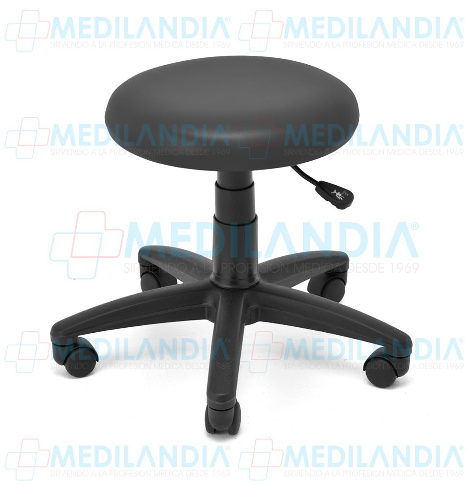 Banco giratorio tapizado con ruedas neumático - Banco giratorio - CIIASA - MEDILANDIA | Tienda de productos médicos