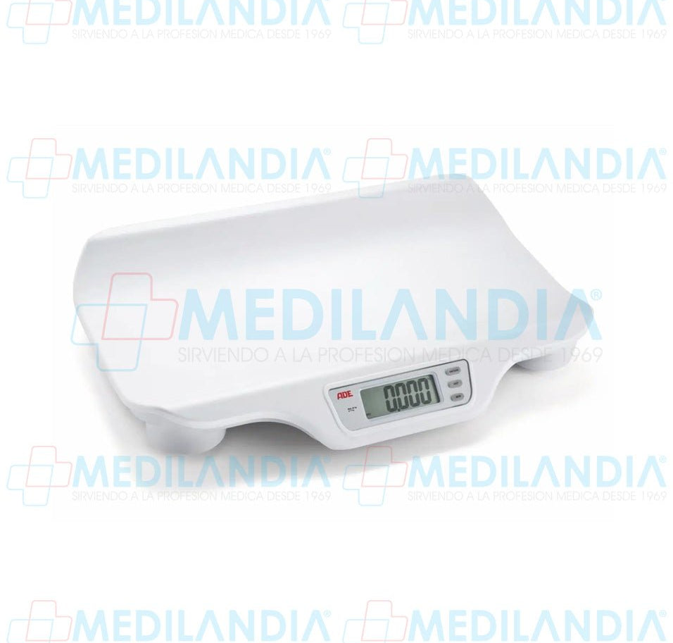 Báscula electrónica para bebés con adaptador para corriente y baterías - Báscula pesa bebé - ADE - MEDILANDIA | Tienda de productos y equipos médicos de calidad en México | Soluciones profesionales para clínicas, hospitales y consultorios.