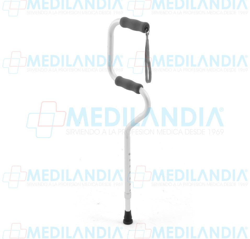 Bastón aluminio con doble apoyo de 1 punto altura variable 79 a 94 cm - Bastón - SUPER CONFORT- MEDILANDIA | Tienda de productos y equipos médicos de calidad en México | Soluciones profesionales para clínicas, hospitales y consultorios.