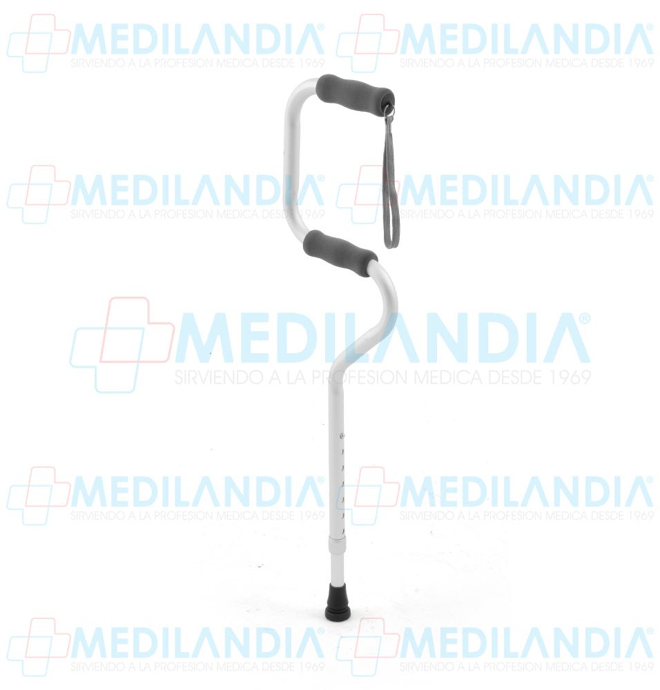 Bastón aluminio con doble apoyo de 1 punto altura variable 79 a 94 cm - Bastón - SUPER CONFORT- MEDILANDIA | Tienda de productos y equipos médicos de calidad en México | Soluciones profesionales para clínicas, hospitales y consultorios.
