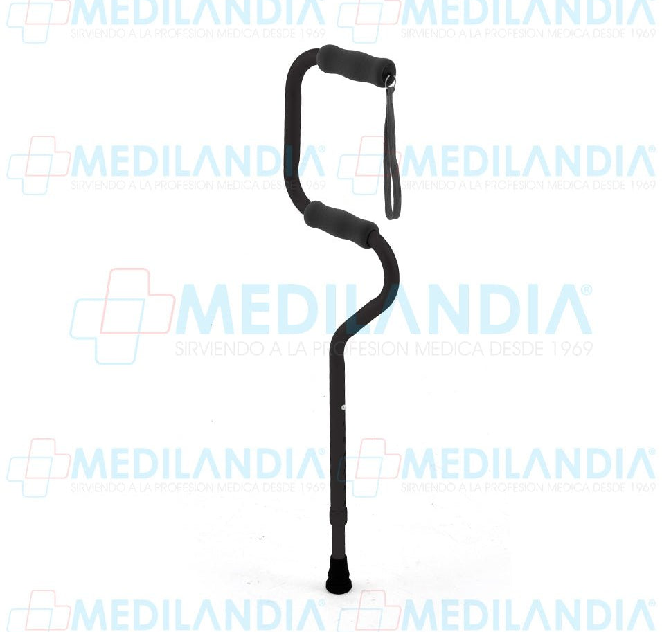 Bastón aluminio con doble apoyo de 1 punto altura variable 79 a 94 cm - Bastón - SUPER CONFORT- MEDILANDIA | Tienda de productos y equipos médicos de calidad en México | Soluciones profesionales para clínicas, hospitales y consultorios.