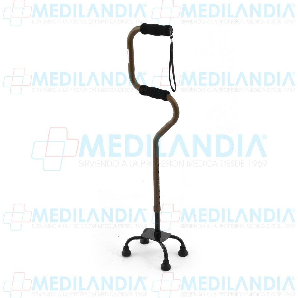 Bastón aluminio con doble con base de 4 apoyos chica altura variable 79 a 94 cm - Bastón - SUPER CONFORT- MEDILANDIA | Tienda de productos y equipos médicos de calidad en México | Soluciones profesionales para clínicas, hospitales y consultorios.