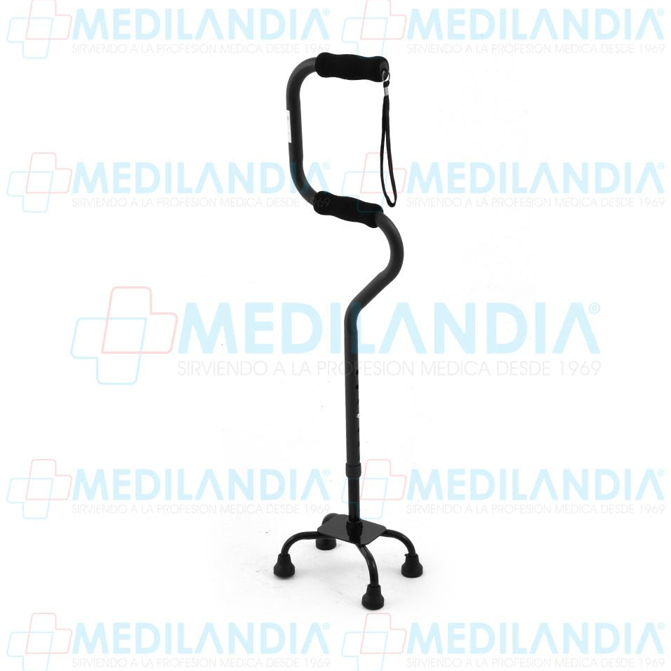 Bastón aluminio con doble con base de 4 apoyos chica altura variable 79 a 94 cm - Bastón - SUPER CONFORT- MEDILANDIA | Tienda de productos y equipos médicos de calidad en México | Soluciones profesionales para clínicas, hospitales y consultorios.