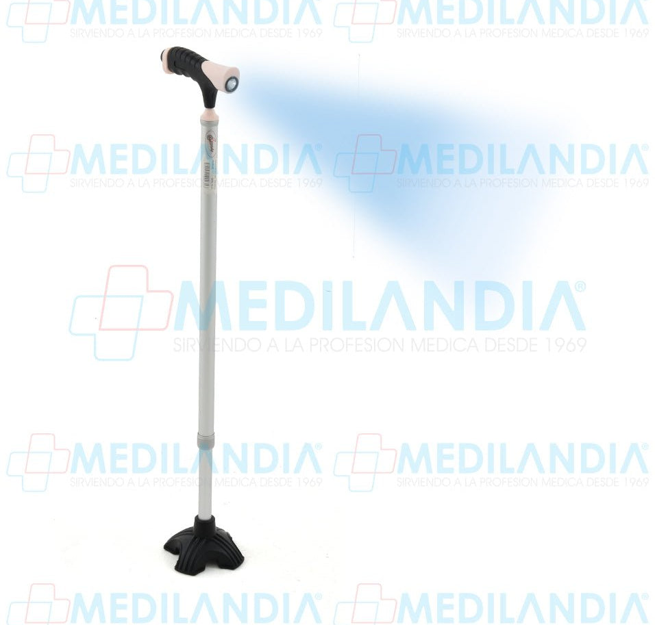 Bastón aluminio mango suave base de 4 apoyos y luz - Bastón - SPEEDY - MEDILANDIA | Tienda de productos y equipos médicos de calidad en México | Soluciones profesionales para clínicas, hospitales y consultorios.