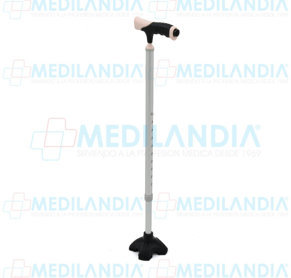 Bastón aluminio mango suave base de 4 apoyos y luz - Bastón - SPEEDY - MEDILANDIA | Tienda de productos y equipos médicos de calidad en México | Soluciones profesionales para clínicas, hospitales y consultorios.