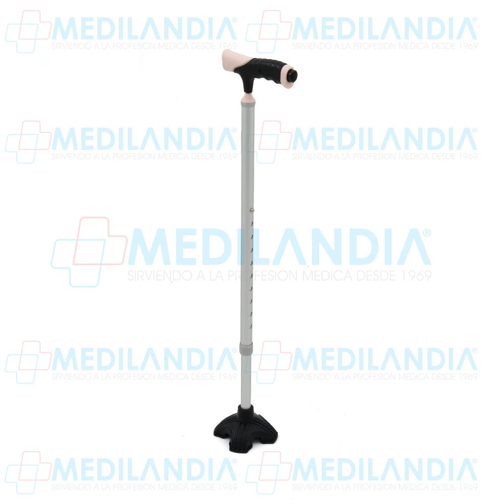 Bastón aluminio mango suave base de 4 apoyos y luz - Bastón - SPEEDY - MEDILANDIA | Tienda de productos y equipos médicos de calidad en México | Soluciones profesionales para clínicas, hospitales y consultorios.