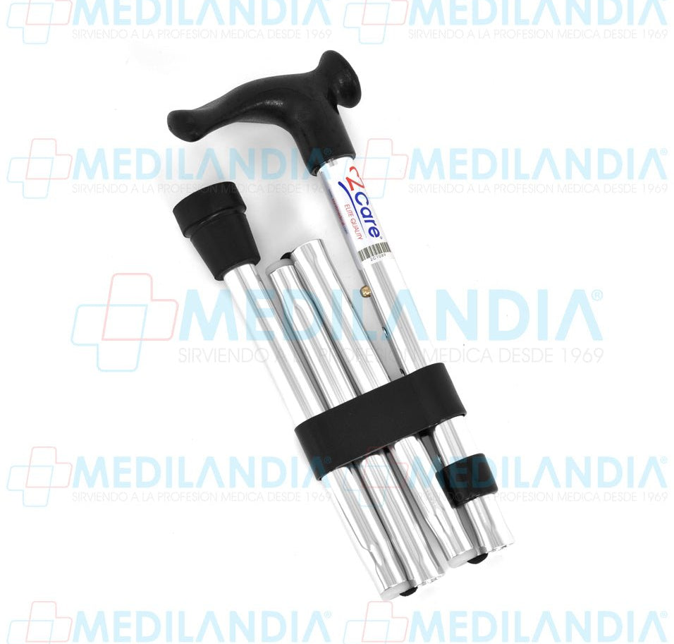 Bastón aluminio plegable ergonomico mano derecha - Bastón - 2CARE - MEDILANDIA | Tienda de productos médicos