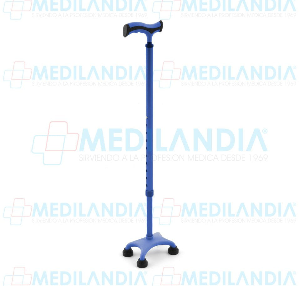 Bastón de 4 apoyos con puño tipo francés y base de plástico - Bastón - EM - MEDILANDIA | Tienda de productos y equipos médicos de calidad en México | Soluciones profesionales para clínicas, hospitales y consultorios.