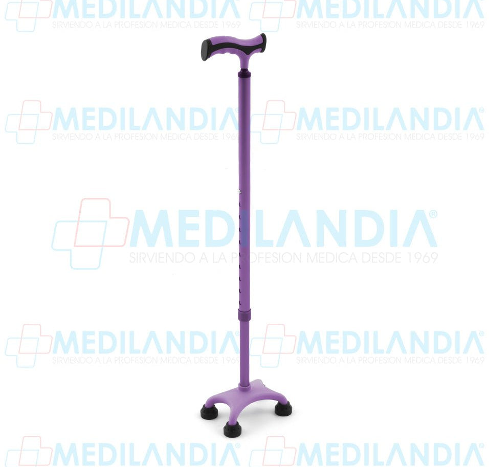 Bastón de 4 apoyos con puño tipo francés y base de plástico - Bastón - EM - MEDILANDIA | Tienda de productos y equipos médicos de calidad en México | Soluciones profesionales para clínicas, hospitales y consultorios.