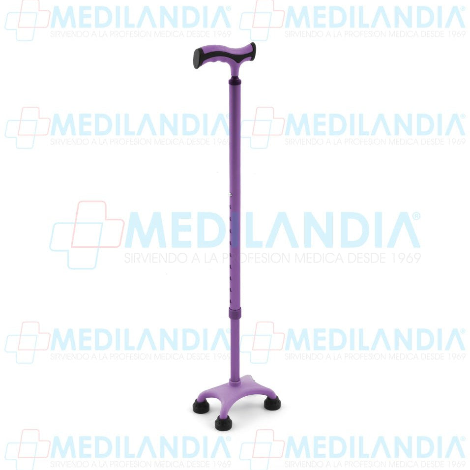 Bastón de 4 apoyos con puño tipo francés y base de plástico - Bastón - EM - MEDILANDIA | Tienda de productos y equipos médicos de calidad en México | Soluciones profesionales para clínicas, hospitales y consultorios.