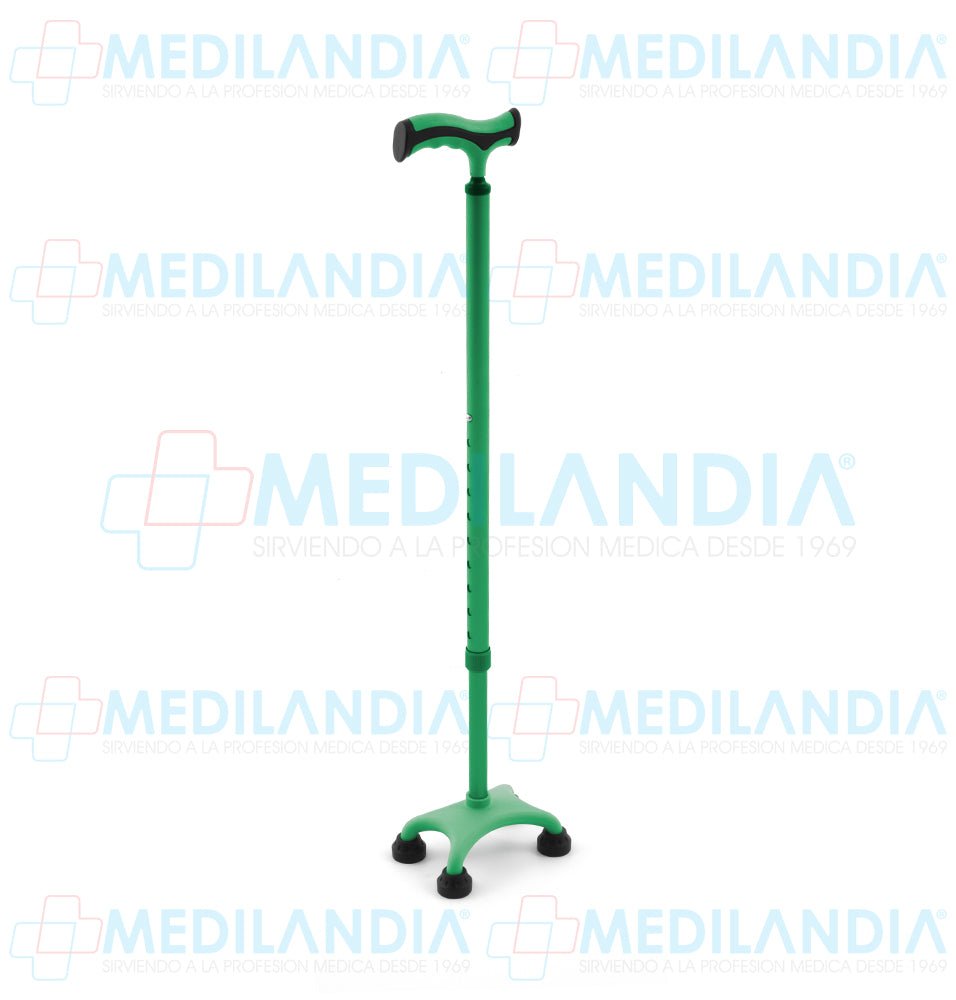 Bastón de 4 apoyos con puño tipo francés y base de plástico - Bastón - EM - MEDILANDIA | Tienda de productos y equipos médicos de calidad en México | Soluciones profesionales para clínicas, hospitales y consultorios.