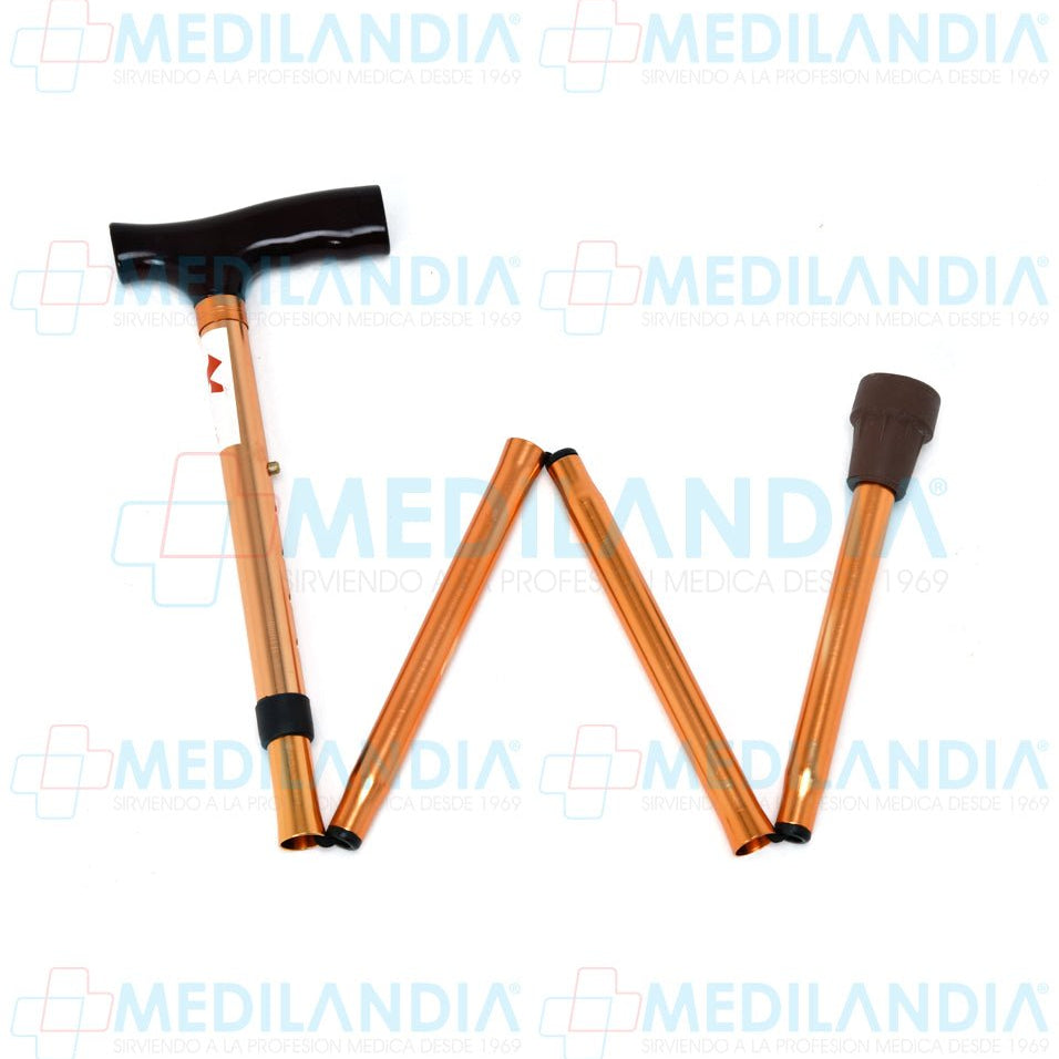 Bastón de aluminio plegable con agarre de madera tipo alemán - Bastón - XONIT - MEDILANDIA | Tienda de productos médicos