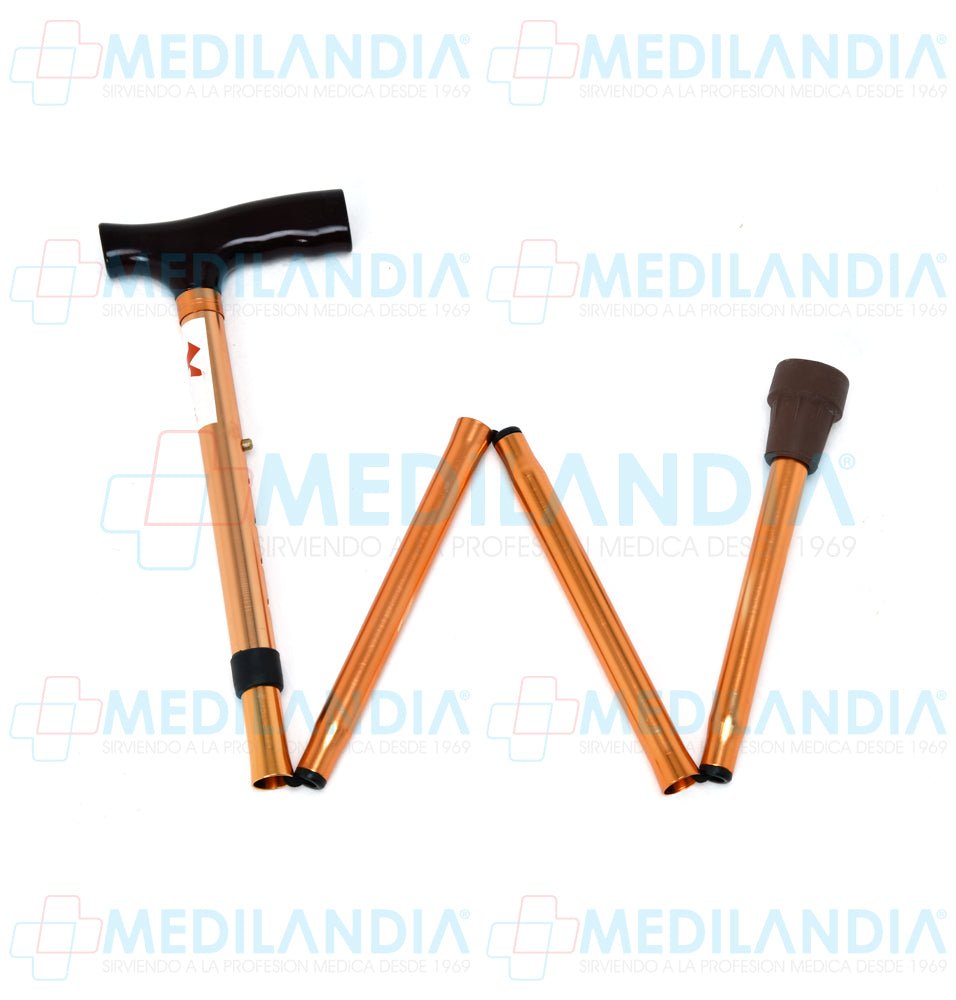 Bastón de aluminio plegable con agarre de madera tipo alemán - Bastón - XONIT - MEDILANDIA | Tienda de productos médicos