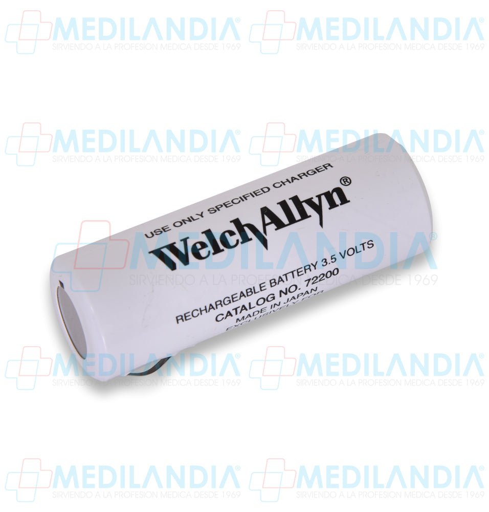 Batería de níquel - cadmio recargable Welch Allyn 72200 3.5v - Batería - WELCH ALLYN - MEDILANDIA | Tienda de productos médicos