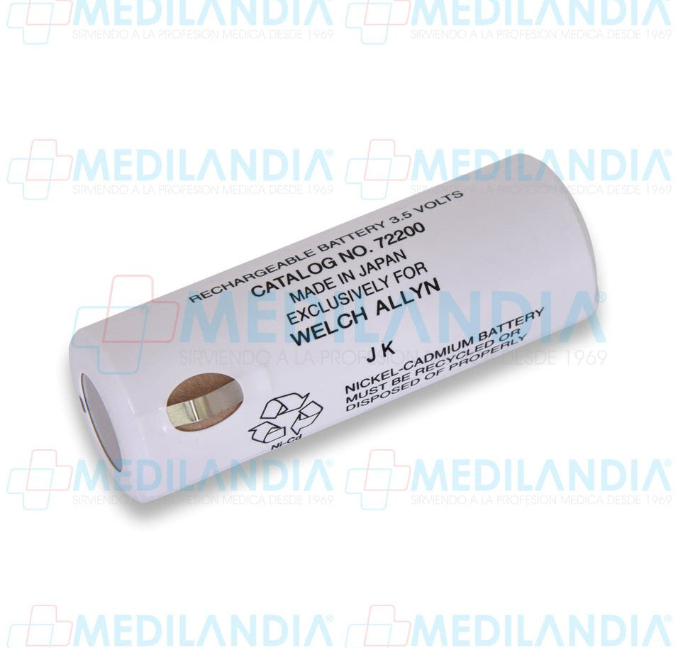 Batería de níquel - cadmio recargable Welch Allyn 72200 3.5v - Batería - WELCH ALLYN - MEDILANDIA | Tienda de productos médicos