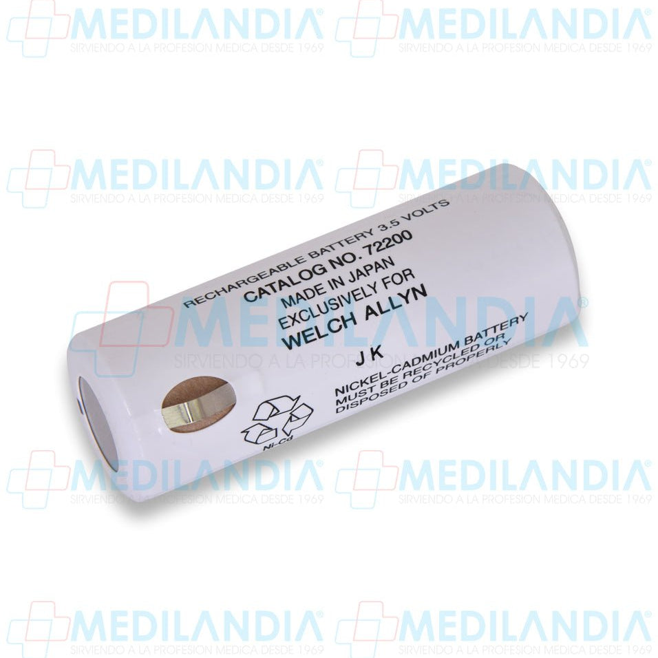 Batería de níquel - cadmio recargable Welch Allyn 72200 3.5v - Batería - WELCH ALLYN - MEDILANDIA | Tienda de productos médicos