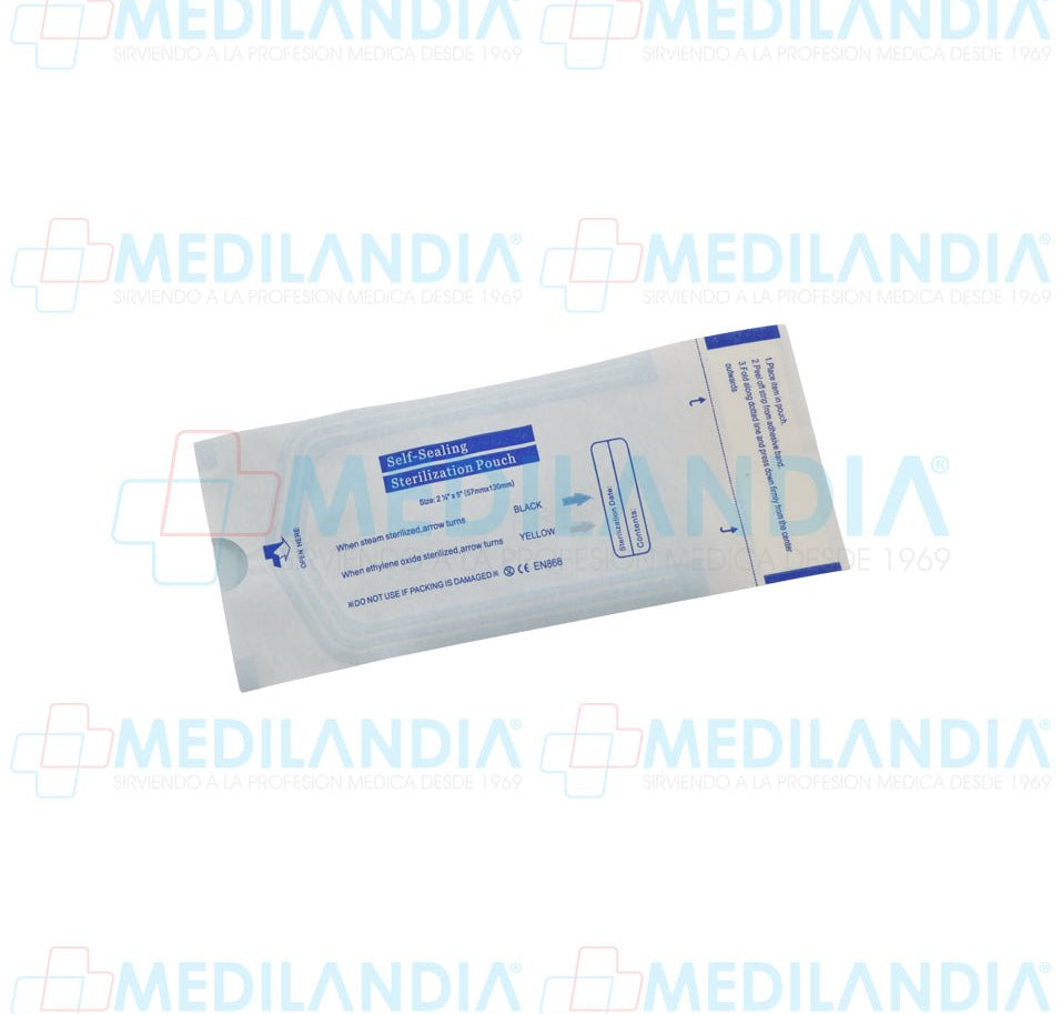 Bolsa para esterilizar caja con 200 piezas - Bolsa para esterilizar - MEDILANDIA - MEDILANDIA | Tienda de productos y equipos médicos de calidad en México | Soluciones profesionales para clínicas, hospitales y consultorios.