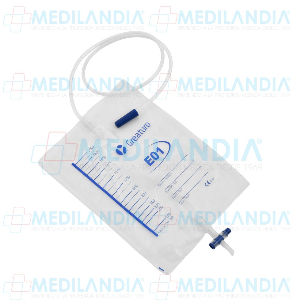 Bolsa urinara para cama con capacidad de 2,000 ml - Bolsa recolectora - MEDSTAR - MEDILANDIA | Tienda de productos y equipos médicos de calidad en México | Soluciones profesionales para clínicas, hospitales y consultorios.