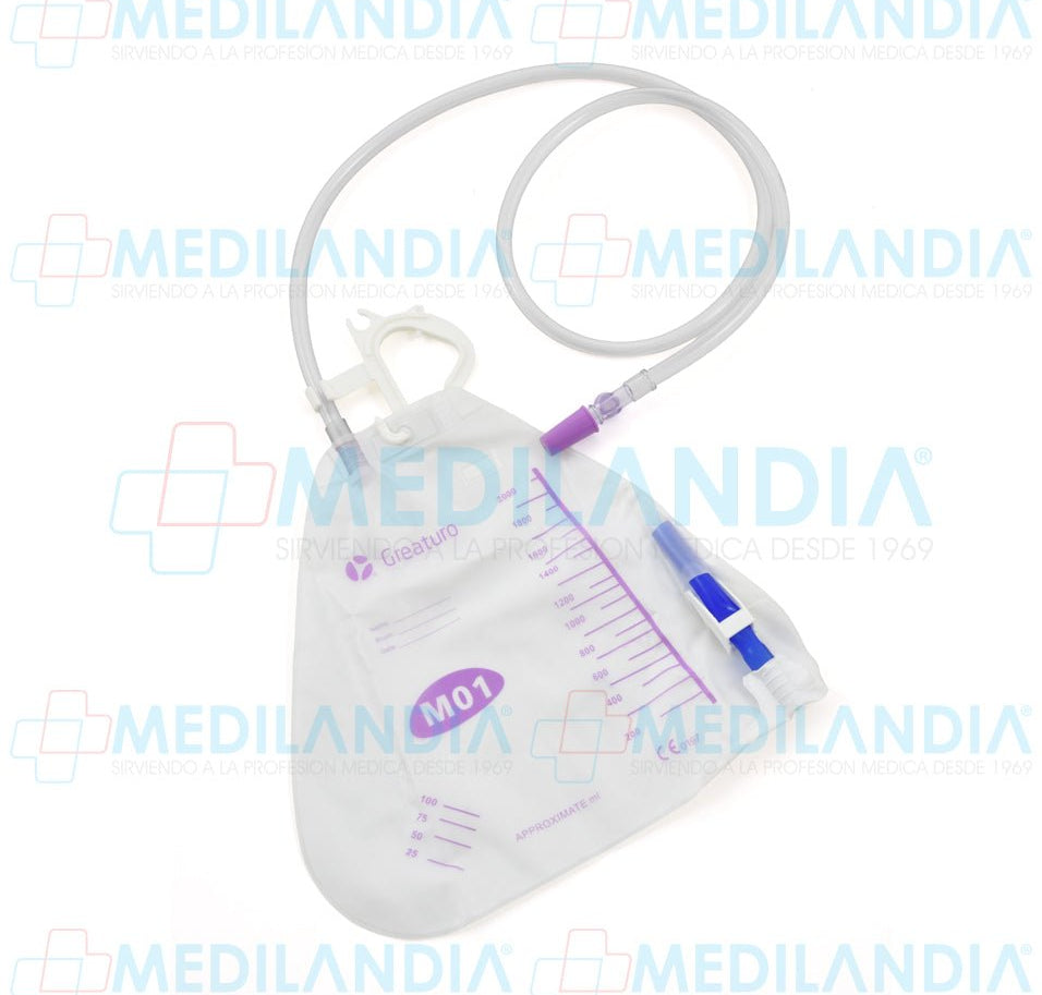 Bolsa urinaria de larga duración para cama 2,000 ml - Bolsa recolectora - MEDSTAR - MEDILANDIA | Tienda de productos y equipos médicos de calidad en México | Soluciones profesionales para clínicas, hospitales y consultorios.