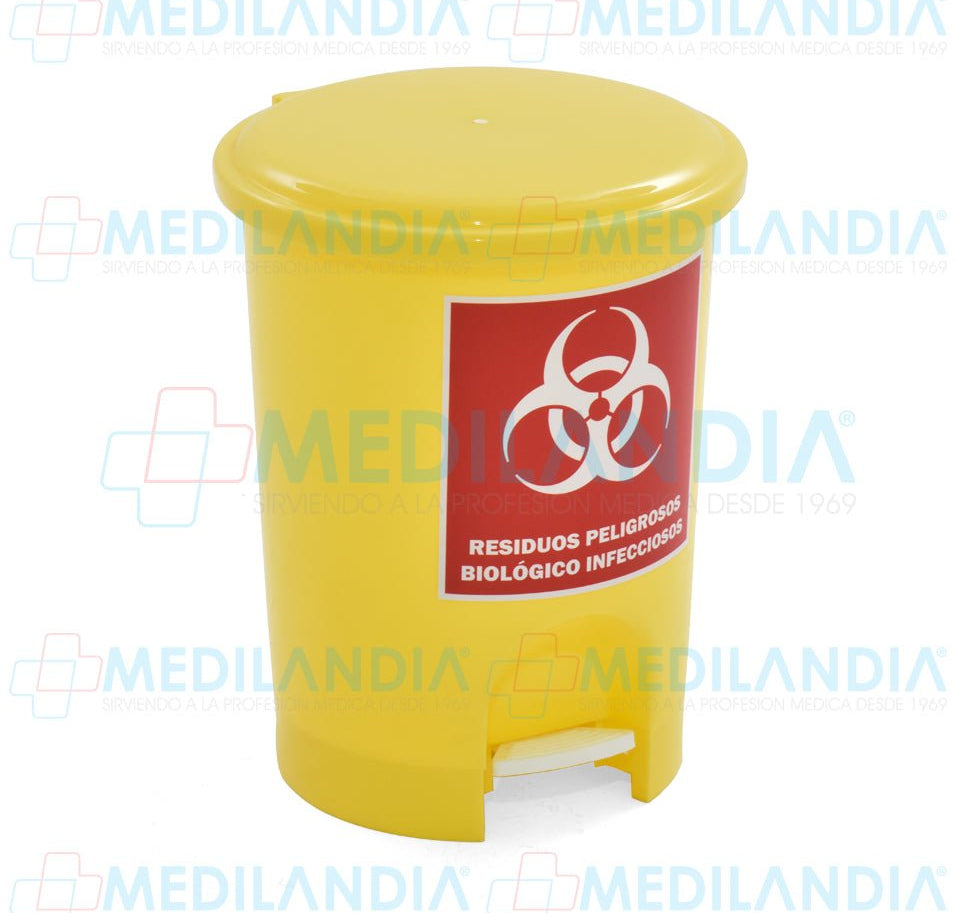 Bote con pedal para a recolección de RPBI amarillo - Bote recolector - MEDILANDIA - MEDILANDIA | Tienda de productos médicos
