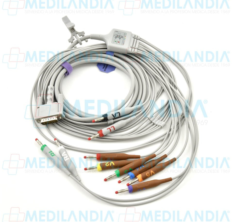 Cable para electro cardiografo EKG/ECG de 10 derivaciones - Cable para ECG - CONTEC - MEDILANDIA | Tienda de productos y equipos médicos de calidad en México | Soluciones profesionales para clínicas, hospitales y consultorios.