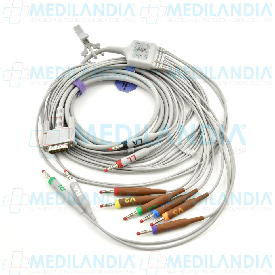 Cable para electro cardiografo EKG/ECG de 10 derivaciones - Cable para ECG - CONTEC - MEDILANDIA | Tienda de productos y equipos médicos de calidad en México | Soluciones profesionales para clínicas, hospitales y consultorios.
