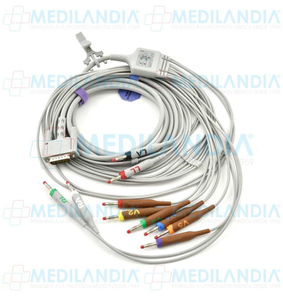 Cable para electro cardiografo EKG/ECG de 10 derivaciones - Cable para ECG - CONTEC - MEDILANDIA | Tienda de productos y equipos médicos de calidad en México | Soluciones profesionales para clínicas, hospitales y consultorios.