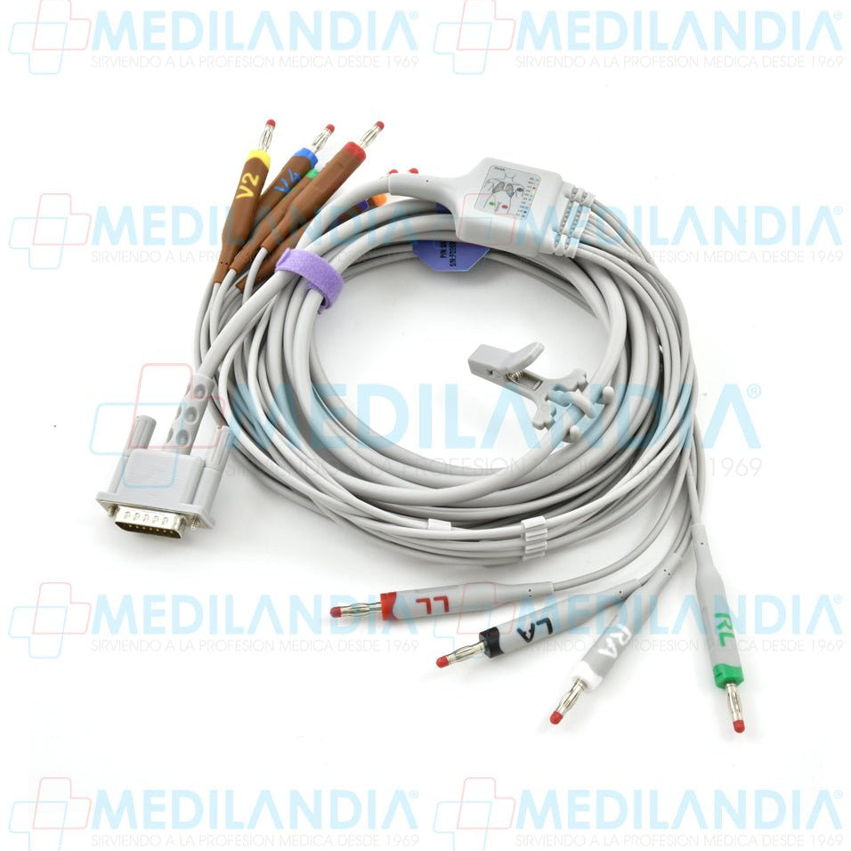 Cable para electro cardiografo EKG/ECG de 10 derivaciones - Cable para ECG - CONTEC - MEDILANDIA | Tienda de productos y equipos médicos de calidad en México | Soluciones profesionales para clínicas, hospitales y consultorios.