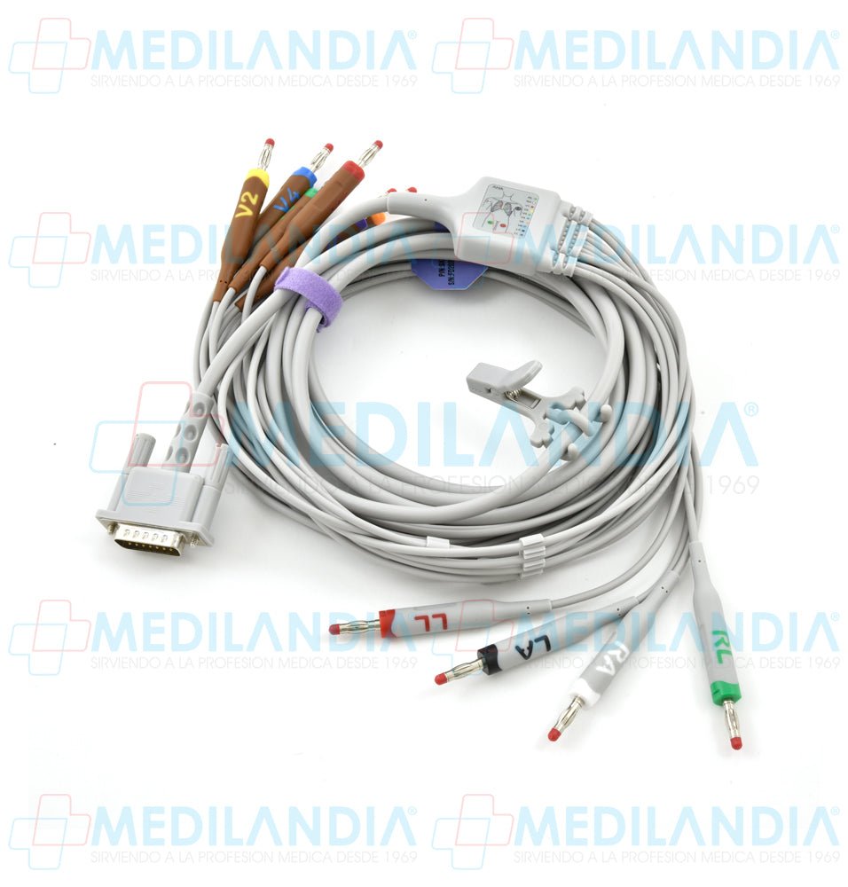 Cable para electro cardiografo EKG/ECG de 10 derivaciones - Cable para ECG - CONTEC - MEDILANDIA | Tienda de productos y equipos médicos de calidad en México | Soluciones profesionales para clínicas, hospitales y consultorios.
