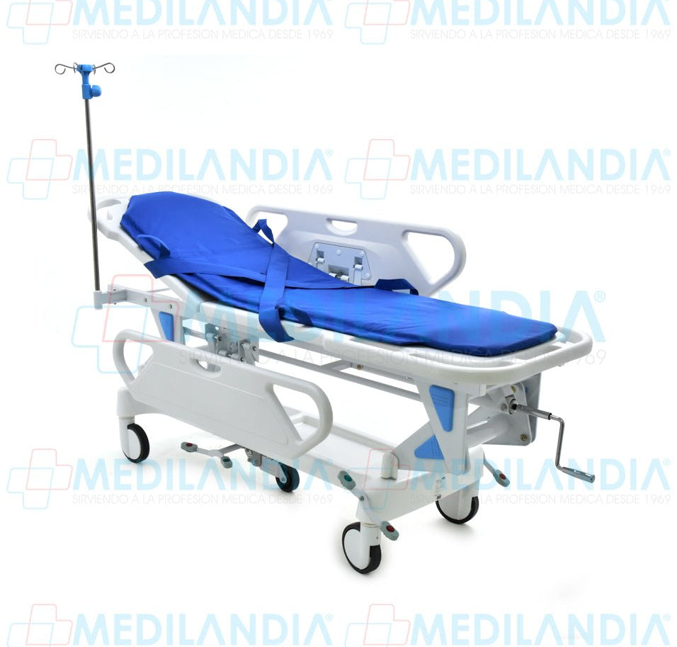 Camilla de transferencia de lujo con respaldo y altura ajustable - Carro camilla - MEDSTAR - MEDILANDIA | Tienda de productos médicos