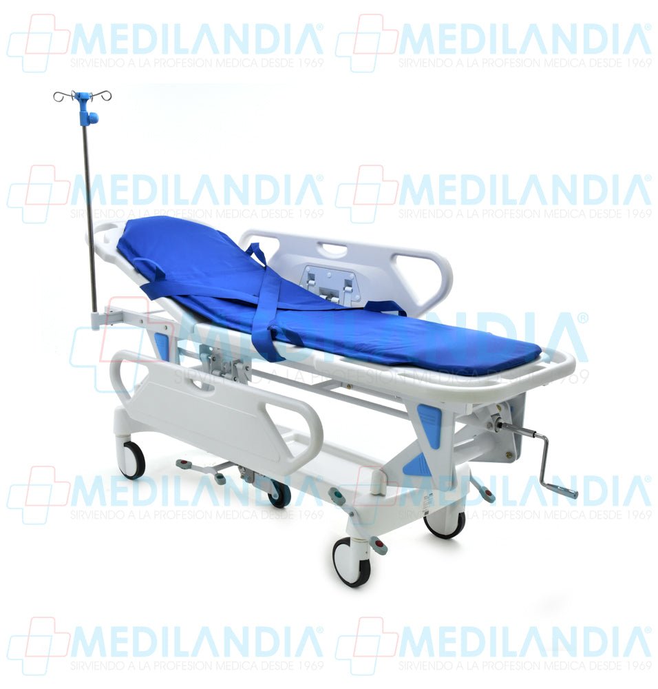 Camilla de transferencia de lujo con respaldo y altura ajustable - Carro camilla - MEDSTAR - MEDILANDIA | Tienda de productos médicos