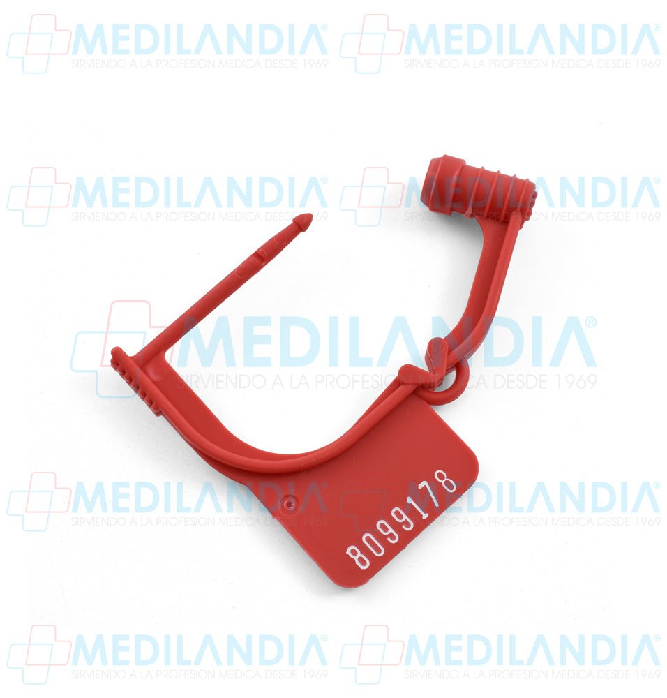 Candado de seguridad desechable cuadrado paquete con 100 piezas - Candado - MEDILANDIA - MEDILANDIA | Tienda de productos y equipos médicos de calidad en México | Soluciones profesionales para clínicas, hospitales y consultorios.
