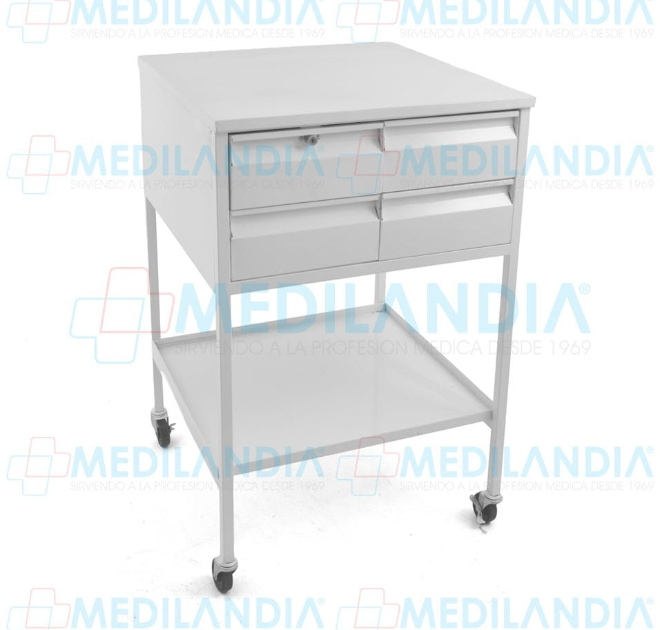 Carro multifuncional con 4 cajones - Carro multifuncional - MEDILANDIA - MEDILANDIA | Tienda de productos y equipos médicos de calidad en México | Soluciones profesionales para clínicas, hospitales y consultorios.