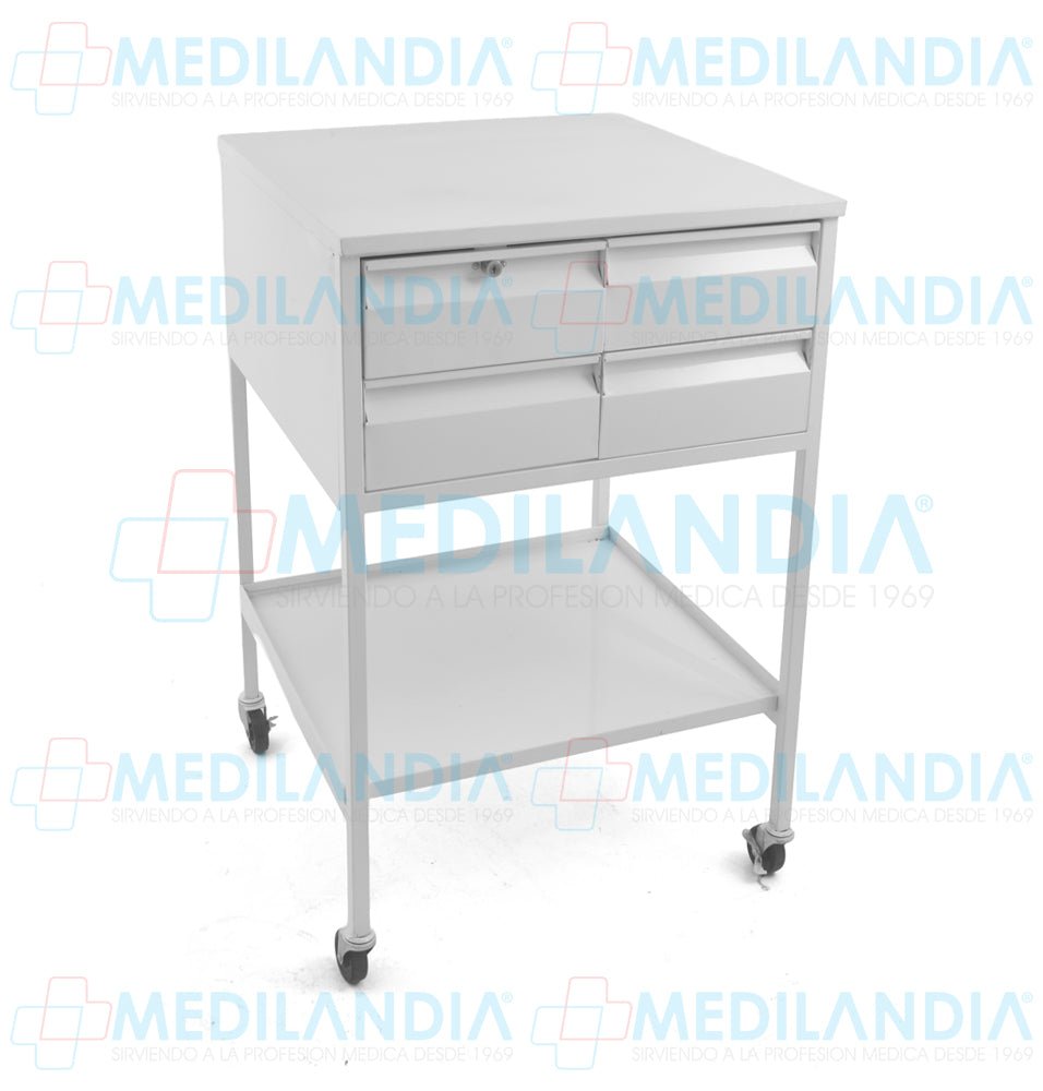 Carro multifuncional con 4 cajones - Carro multifuncional - MEDILANDIA - MEDILANDIA | Tienda de productos y equipos médicos de calidad en México | Soluciones profesionales para clínicas, hospitales y consultorios.